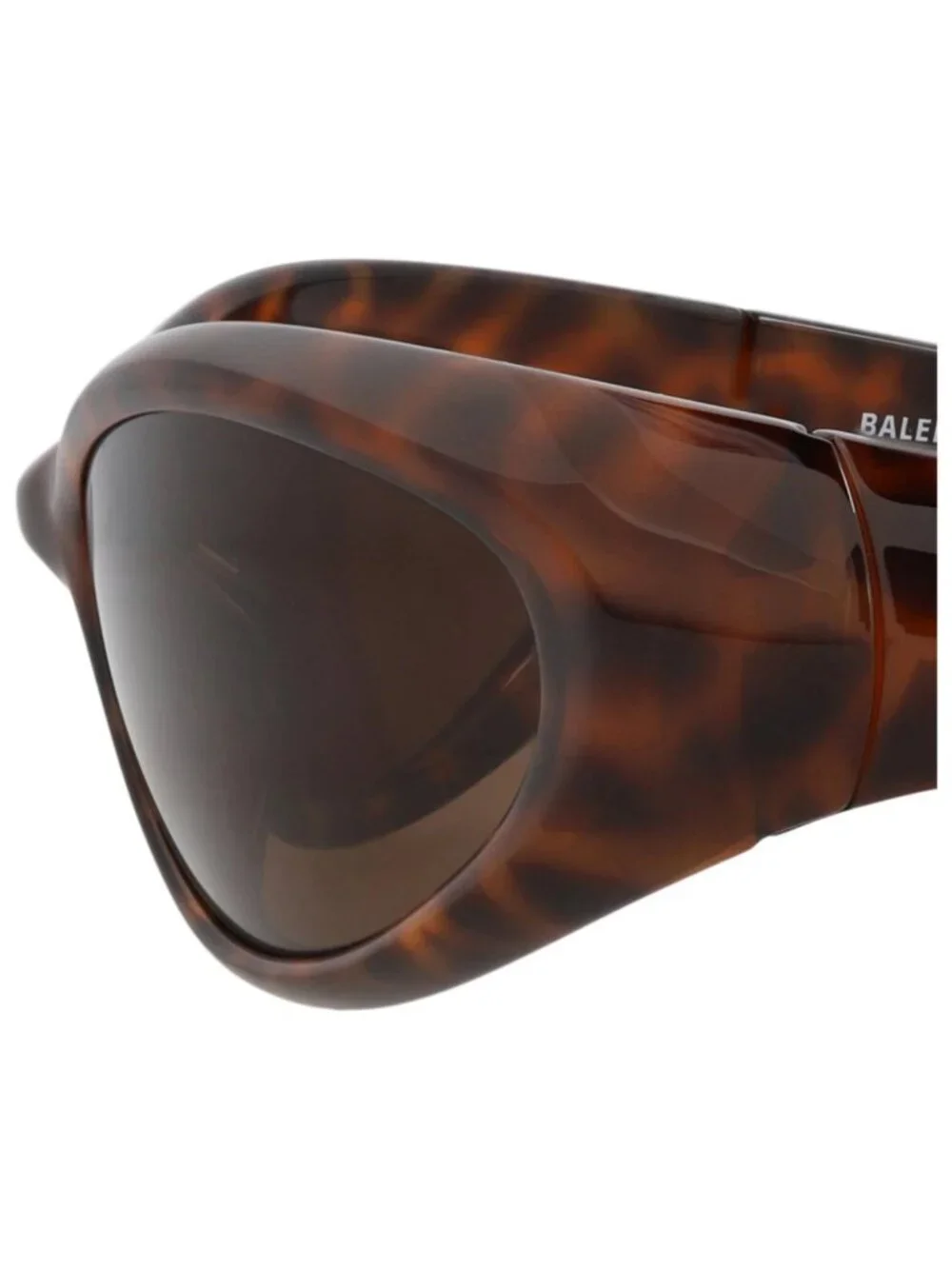 New Balenciaga Women's Sunglasses Shield Wrap Bio Injection Frame Unisex Havana